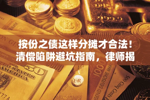 北京按份之债这样分摊才合法！清偿陷阱避坑指南，律师揭秘关键条款