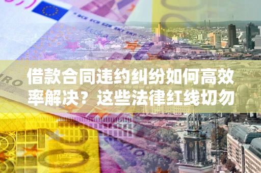 北京借款合同违约纠纷如何高效率解决？这些法律红线切勿触碰