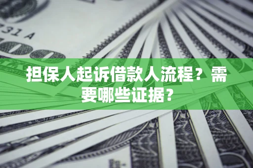 北京担保人起诉借款人流程?需要哪些证据? 北京担保人起诉借款人流程?需要哪些证据?