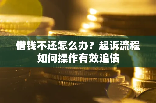 北京借钱不还怎么办？起诉流程如何操作有效追债