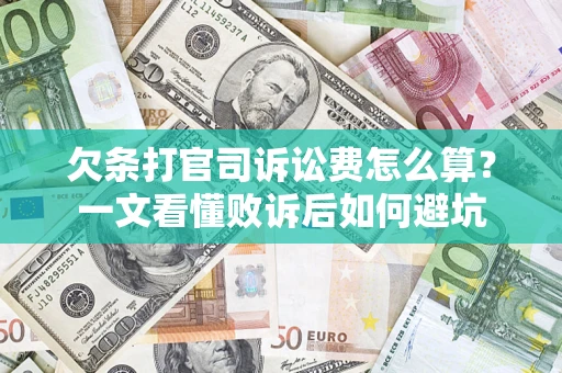 北京欠条打官司诉讼费怎么算？一文看懂败诉后如何避坑