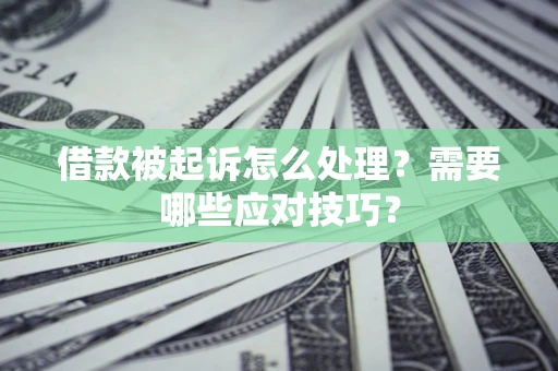 北京借款被起诉怎么处理？需要哪些应对技巧？